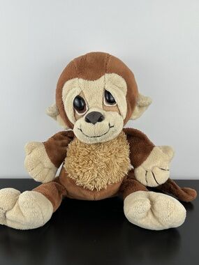 Ganz Rare Heart Tuggers Monkey 11” Brown Tan Plush Stuffed Animal